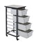 Luxor Mobile Bin Storage System - Single Row with 4 Large Bins